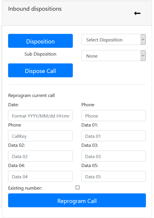 Disposition the call